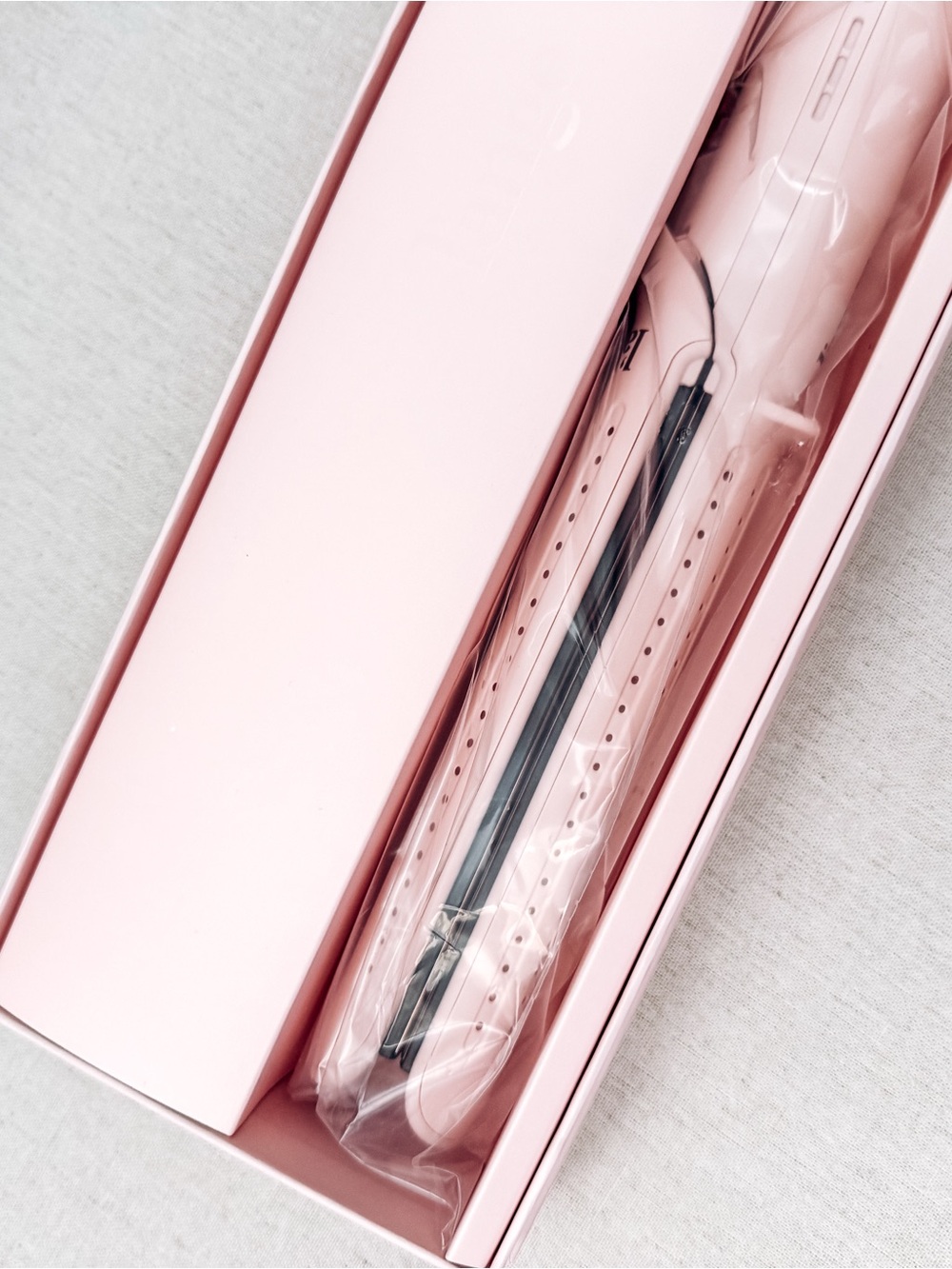 L’ange Le Duo Grande 360° Airflow Styler Blush Pink Flat Iron Curling Iron NIB - Picture 5 of 6